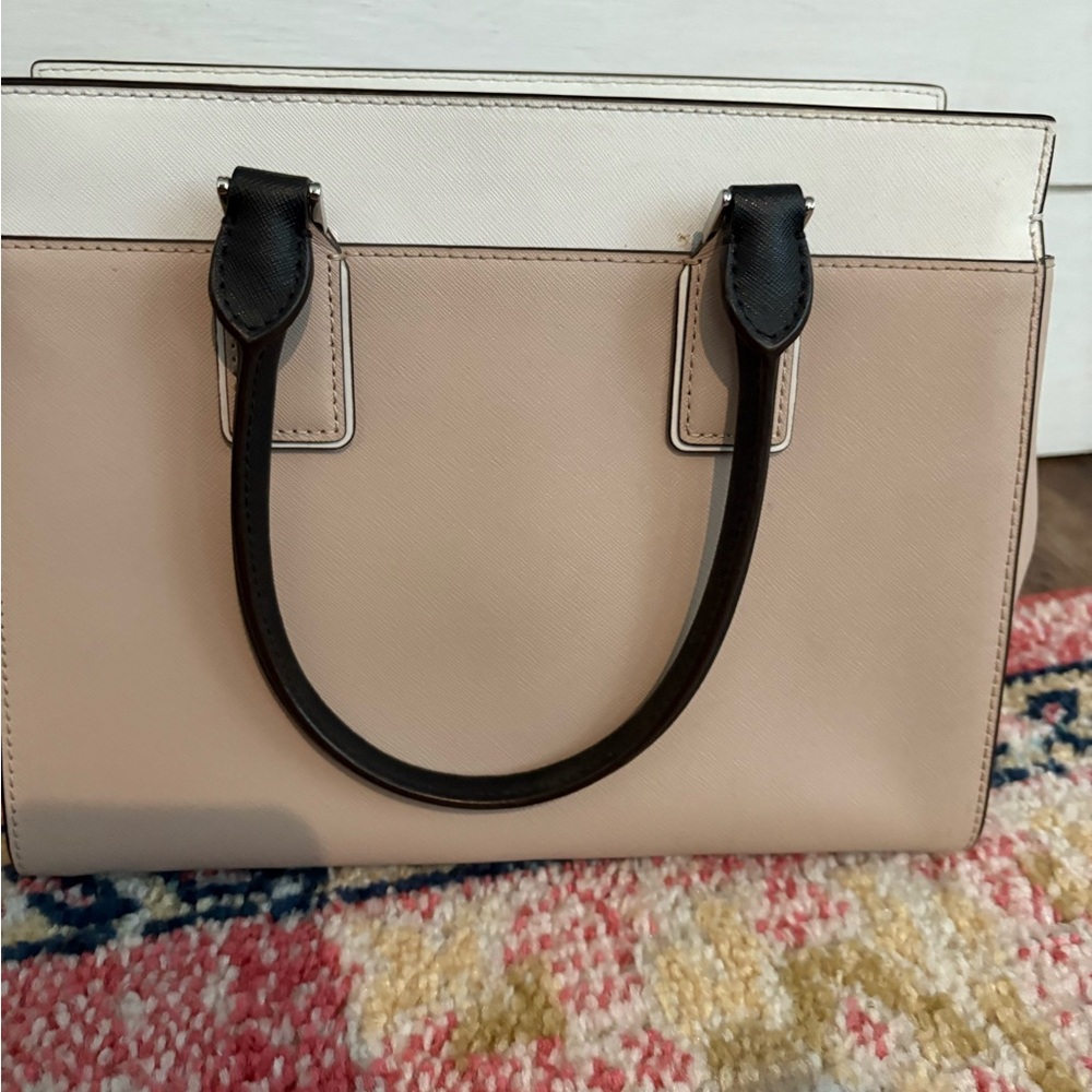 Kate Spade Two-Tone Satchel in Cream and Black - Picture 2 of 6